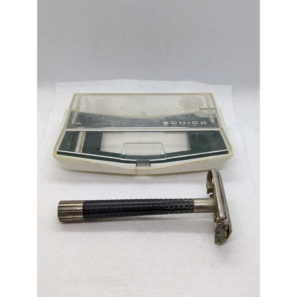 Schick 1965 Safety Razor Eversharp Double Edge Razor With Case - Picture 2 of 11